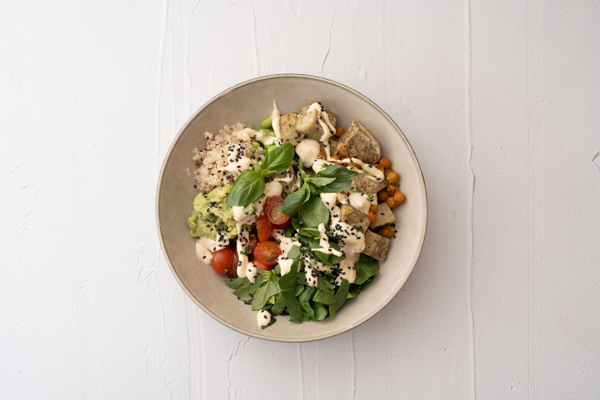 Vegan Quinoa Bowl with Chickpeas and Avocado